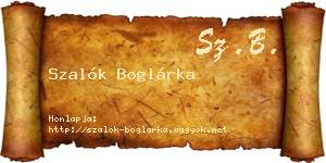 Szalók Boglárka névjegykártya