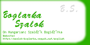 boglarka szalok business card